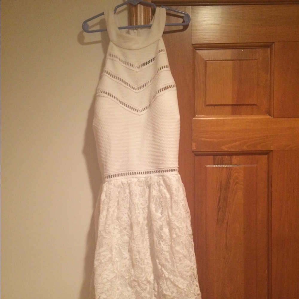 Crystal doll white short dress